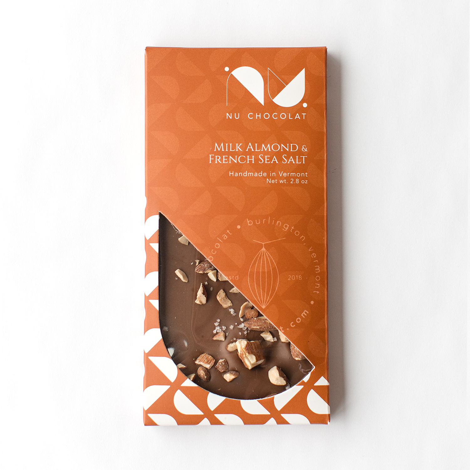 Roasted Almond & French Sea Salt Bar (Milk Chocolate) – NU Chocolat
